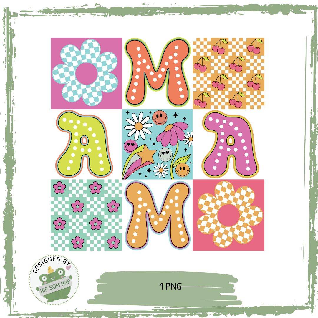 MAMA Pop-Art Design – im Retro Comic Style 🌈 Bügelbild, Druck - Sewando