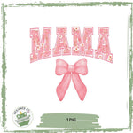 Mama in Rosa mit Blumen & Schleife Bügelbild, Druck - Sewando