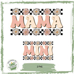 MAMA & MINI Retro Daisy – Design für Mama-Tochter-Looks, Bügelbilder, Druck - Sewando