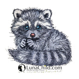 Stickdatei - Applikation - Waschbär "Paddy" - Für helle & dunkle Stoffe