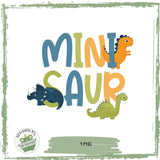 MINISAUR Bügelbild – Dino-Motiv für Kinder T-Shirts & DIY-Projekte - Sewando