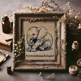 Stickdatei Elefant "Cleo" Baby- realistisch - FÜR HELLE STOFFE