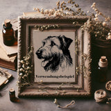 Stickdatei Irischer Wolfshund " Fred" - realistisch - FÜR HELLE STOFFE