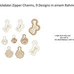 Stickdatei Hundepfoten und Knochen Mini-Anhänger, ITH für 10x10 Rahmen - Sewando