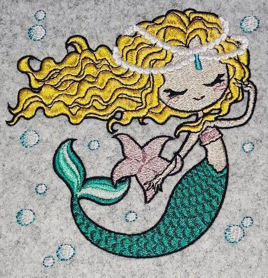 Meerjungfrau Stickdatei – magischer Tauchgang für deine Stickmaschine - Sewando