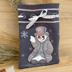ITH Stickdatei Geschenkbeutel-Set M, L, XL, XXL mit Schneemann Applikation - Sewando