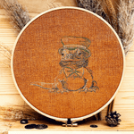 Stickdatei Echse Set 5 Größen, Bartagame Steampunk Scribble ab 13x18 Rahmen - Sewando