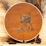 Stickdatei Echse Set 5 Größen, Bartagame Steampunk Scribble ab 13x18 Rahmen - Sewando