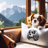 Stickdatei King Charles Cavalier "Agatha" - realistisch - FÜR HELLE STOFFE