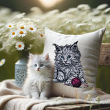 Stickdatei Applikation Katze "Shadow" - realistisch - FÜR HELLE & DUNKLE STOFFE