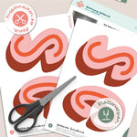 Girlande Schulkind rot / rosa - Printable (Schere oder Plotter) - Sewando