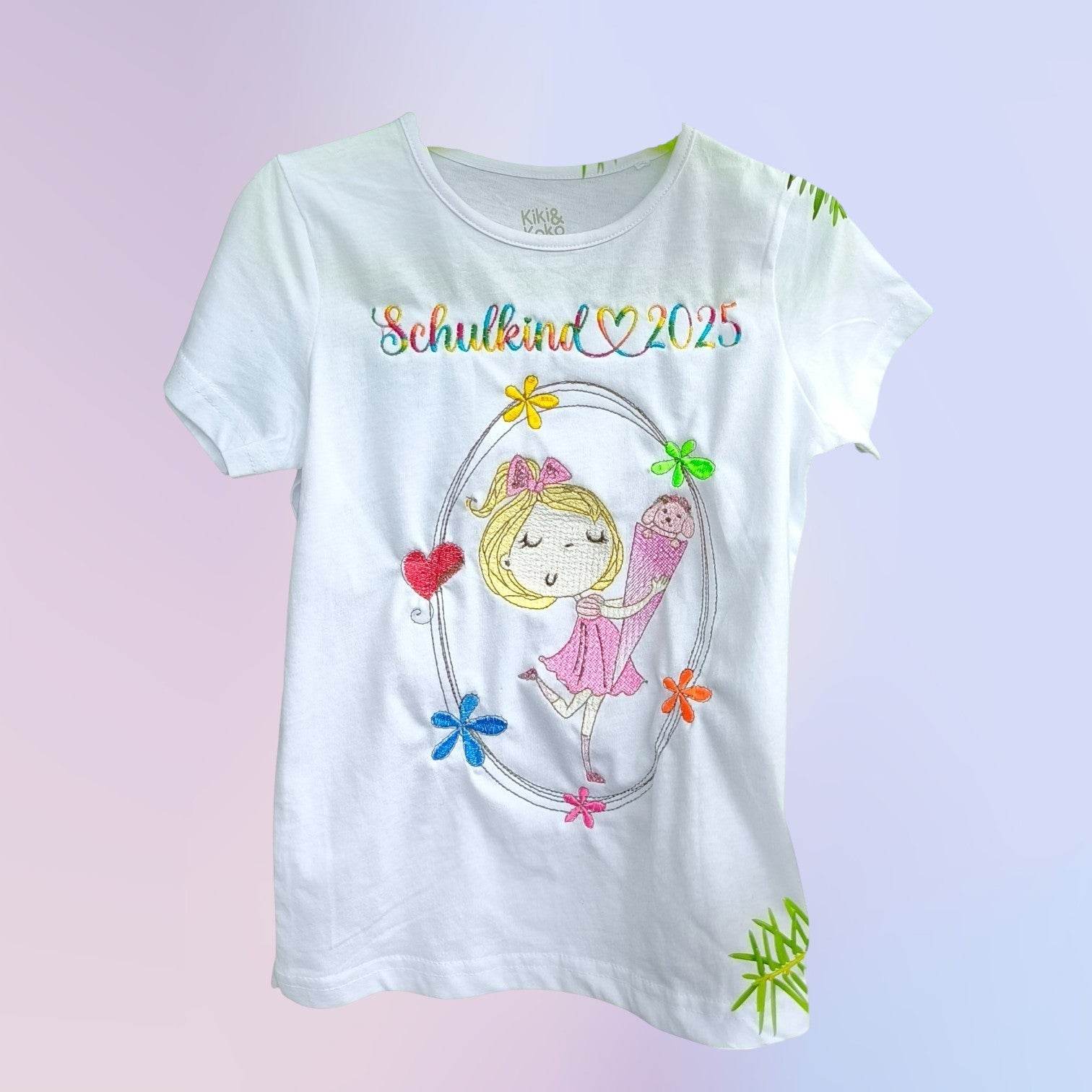 Stickdatei Einschulung Mädchen mit Schultüte Set 2537 - Sewando