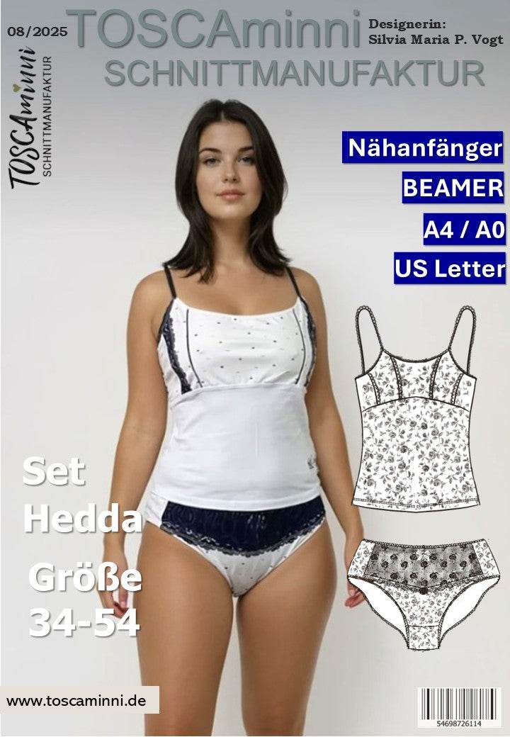 Schnittmuster Unterwäsche-Set Hedda Gr. 34-54 - Sewando