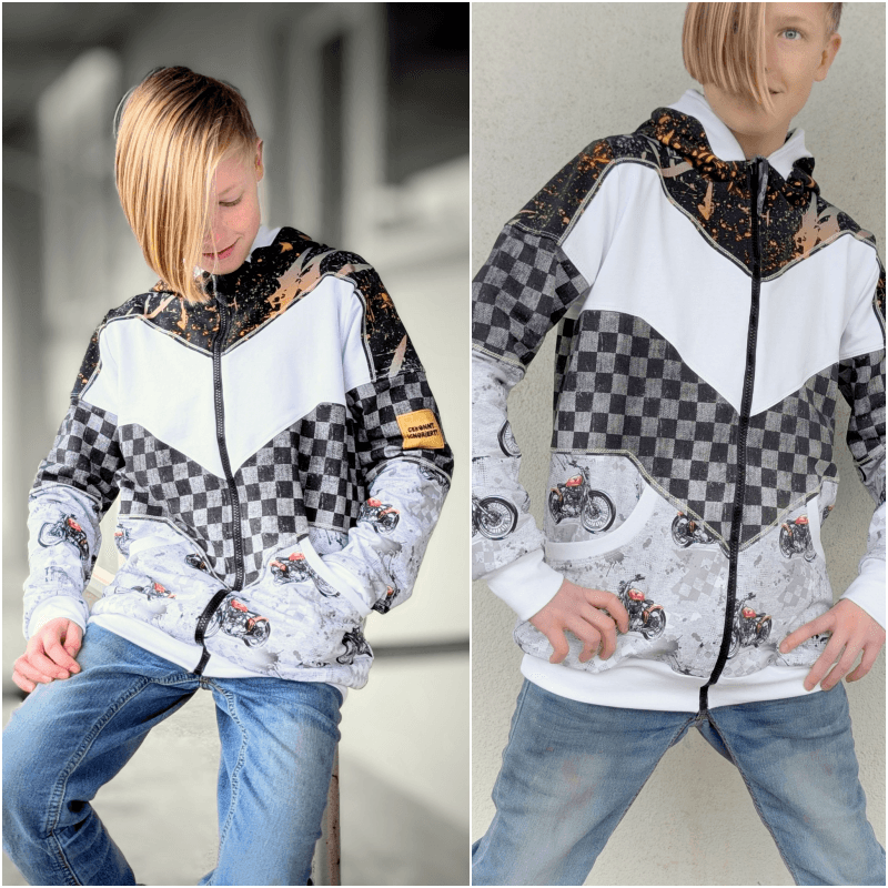 Schnittmuster Sweatjacke Benny Gr. 86 bis 152 - Sewando