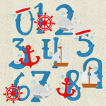 Stickdatei Schrift Maritim Set 111 - Sewando