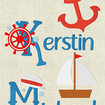 Stickdatei Schrift Maritim Set 111 - Sewando