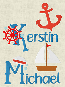 Stickdatei Schrift Maritim Set 111 - Sewando