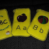 Stickdatei - ABC Lernkarten Alphabet von A-Z - Sewando