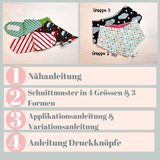 Nähanleitung Wendehalstuch Luca - Sewando