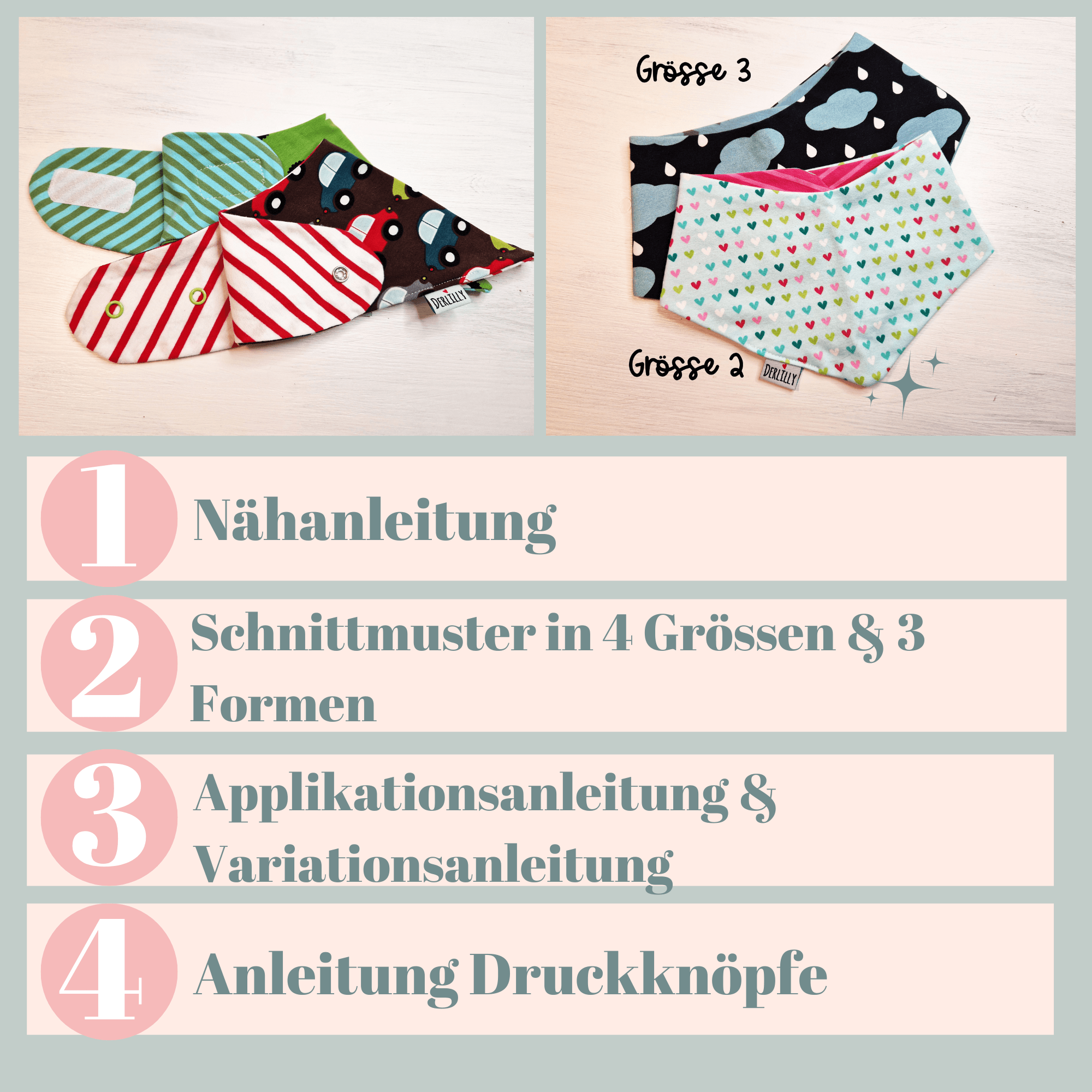 Nähanleitung Wendehalstuch Luca - Sewando