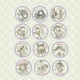 Stickdatei Sternzeichen Horoskop Button Set 980 - Sewando