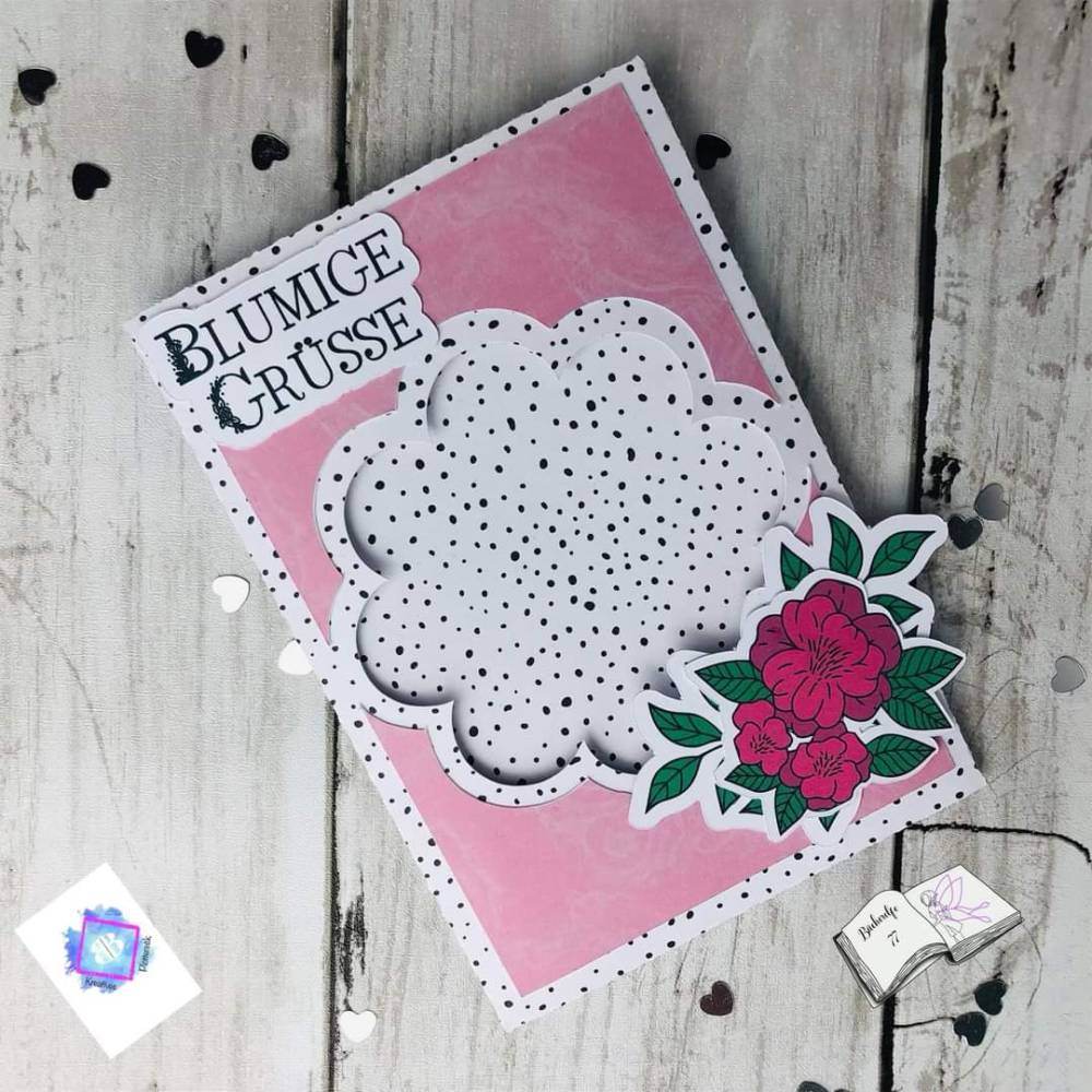 Digiset Blumen Herz Plotten, Sublimation, Drucken, Digistamp - Sewando