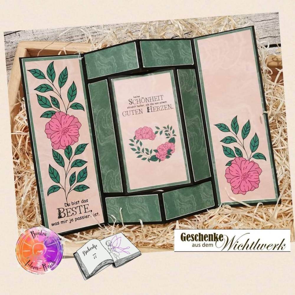 Digiset Blumen Herz Plotten, Sublimation, Drucken, Digistamp - Sewando