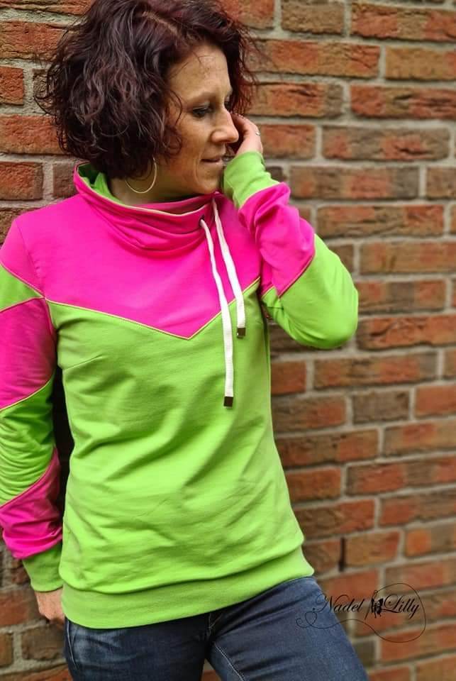 Hoodie Anneke Größe 32-54 inkl. Beamerdatei - Sewando