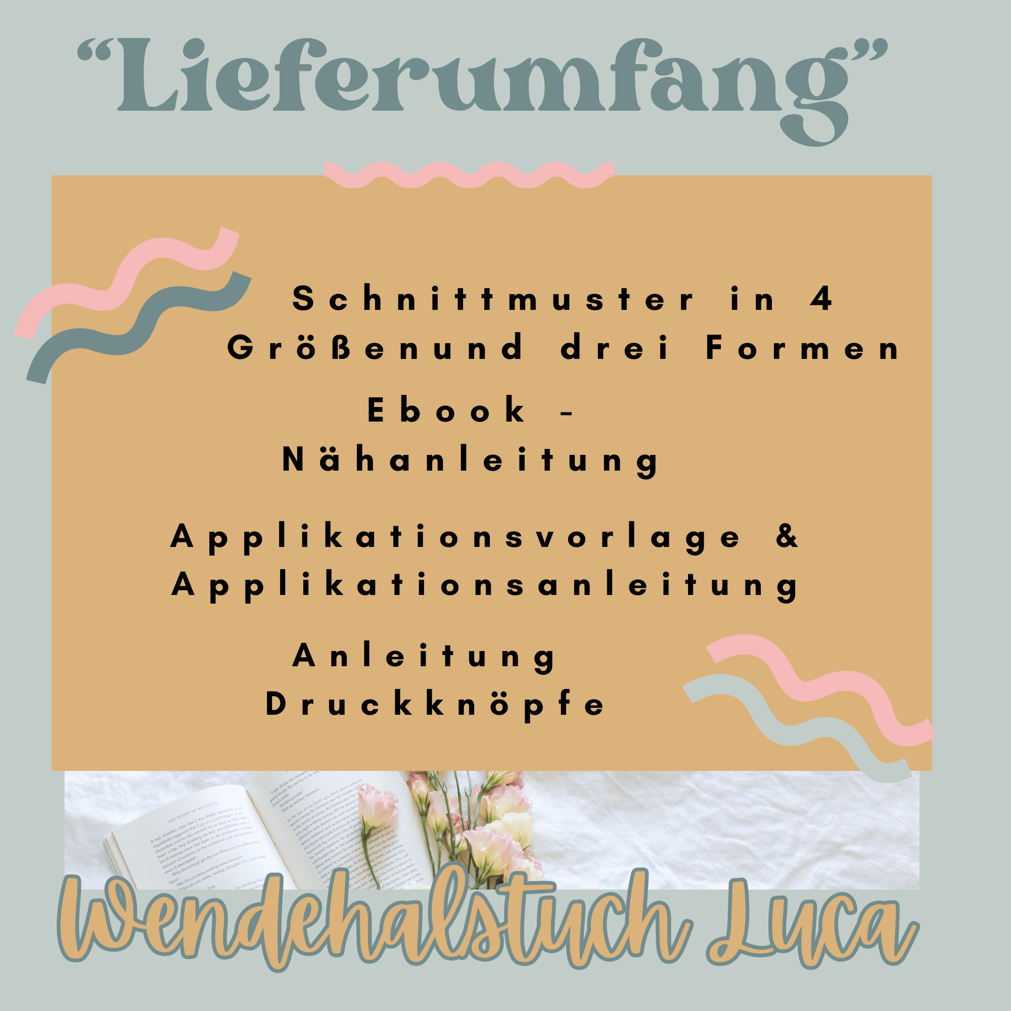 Nähanleitung Wendehalstuch Luca - Sewando