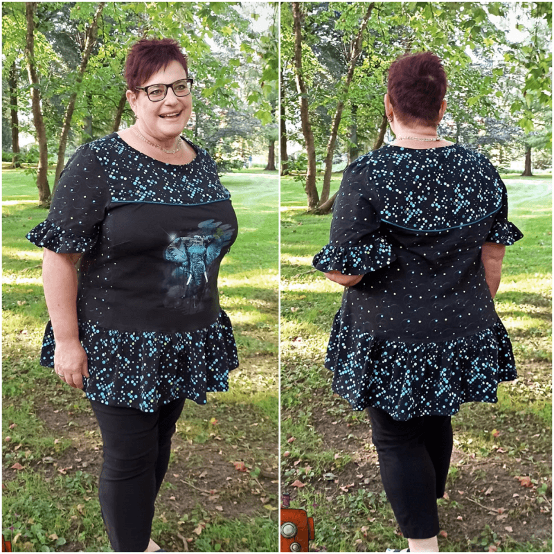 Schnittmuster Tunika, Shirt Aurora Gr. 32 bis 54 - Sewando