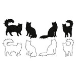Stickdatei Katzen - vier Motive, zwei Varianten, Rahmen 10x10 - Sewando
