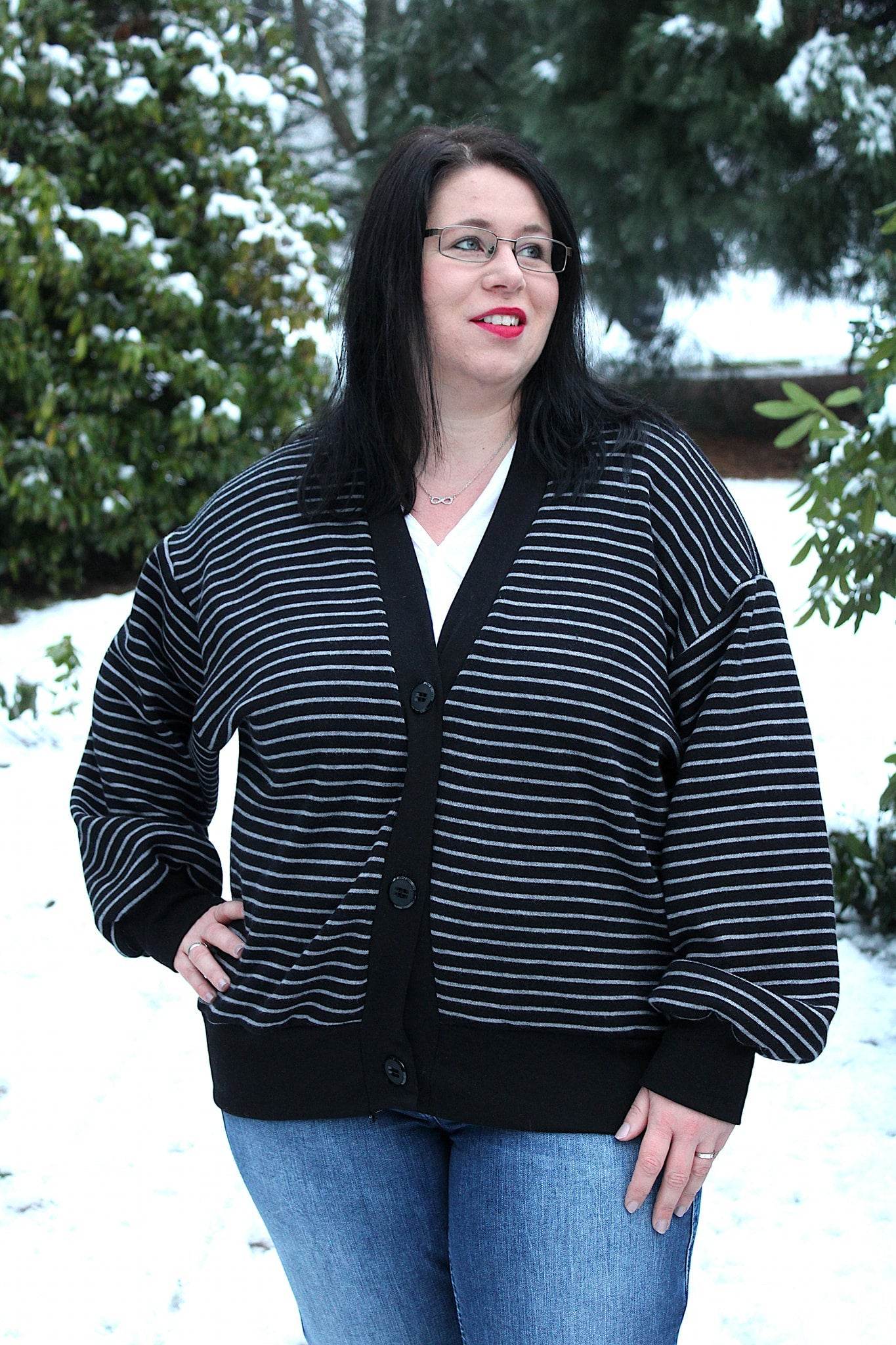 Schnittmuster Oversize Cardigan OBEREGGEN Gr. 32-56 : - Sewando