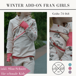 Schnittmuster Winter Add-on für Shirt Fran für Mädchen Gr. 74-164 - Sewando