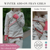 Schnittmuster Winter Add-on für Shirt Fran für Mädchen Gr. 74-164 - Sewando