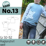 Schnittmuster timtom No.13 Raglanshirt weit Gr. 50-152 - Sewando