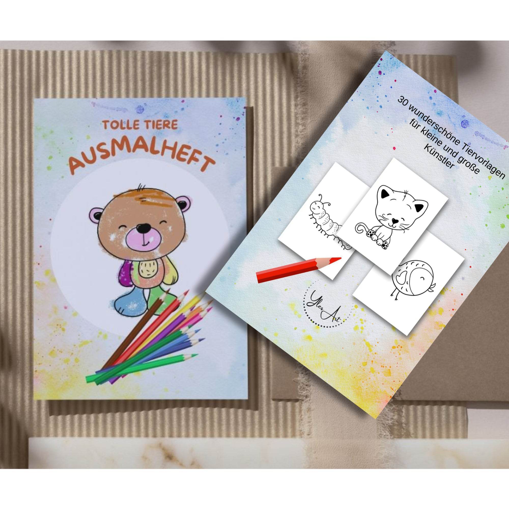 Malbuch, Malheft, Malvorlagen für Kinder | 30 tolle Tiere - Sewando