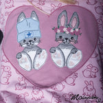 Stickdatei Hanna und Hans Hase - Rahmen 10x10 - Sewando
