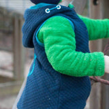 Big Lieblingsweste mit Kapuze und Loop, abnehmbarer Kapuze für 105cm-140cm Körpergröße - Sewando