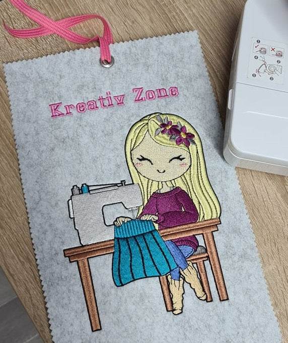 Mädchen Stickdatei – Nähglück und Herzenskunst für deine Stickmaschine - Sewando