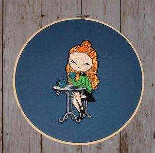 Mädchen Stickdatei – für entspannte Teestunden mit deiner Stickmaschine - Sewando