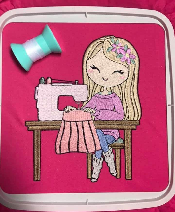 Mädchen Stickdatei – Nähglück und Herzenskunst für deine Stickmaschine - Sewando