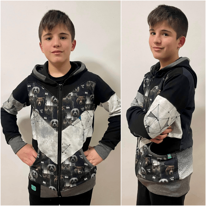 Schnittmuster Sweatjacke Benny Gr. 86 bis 152 - Sewando