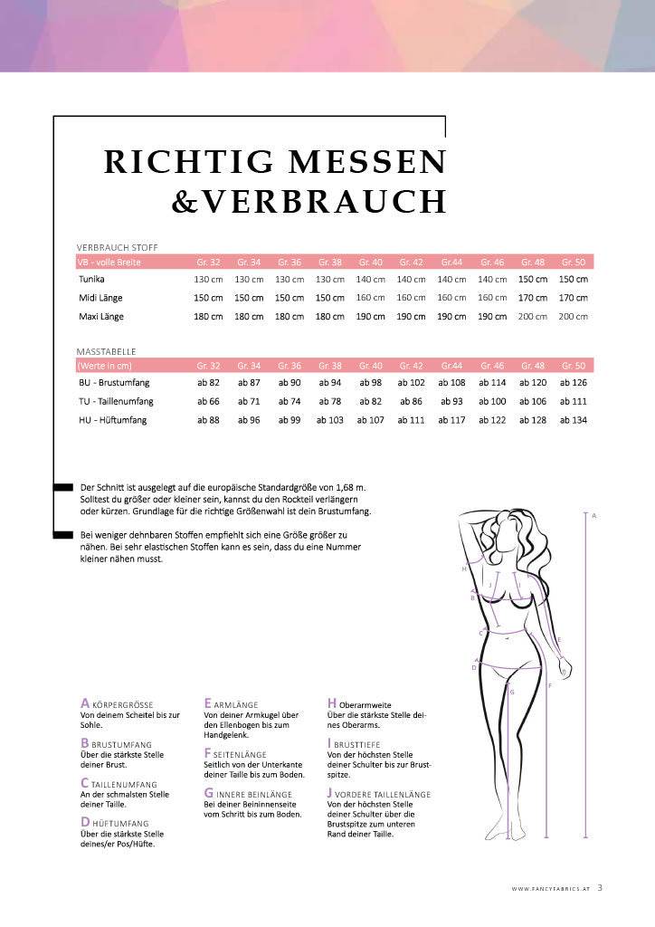 Schnittmuster und Ebook Kleid Poppy, Gr. 32-50 - Sewando