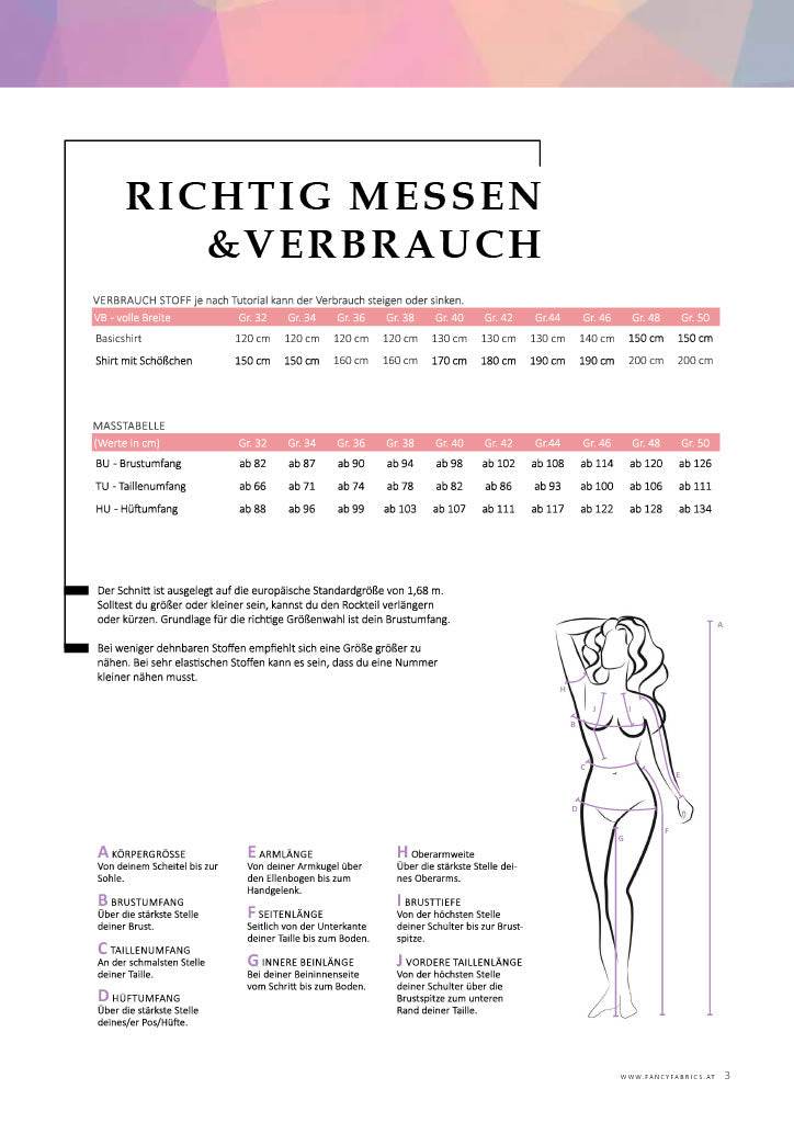 Schnittmuster und Ebook Shirt Dahlia, Gr. 32-50 - Sewando