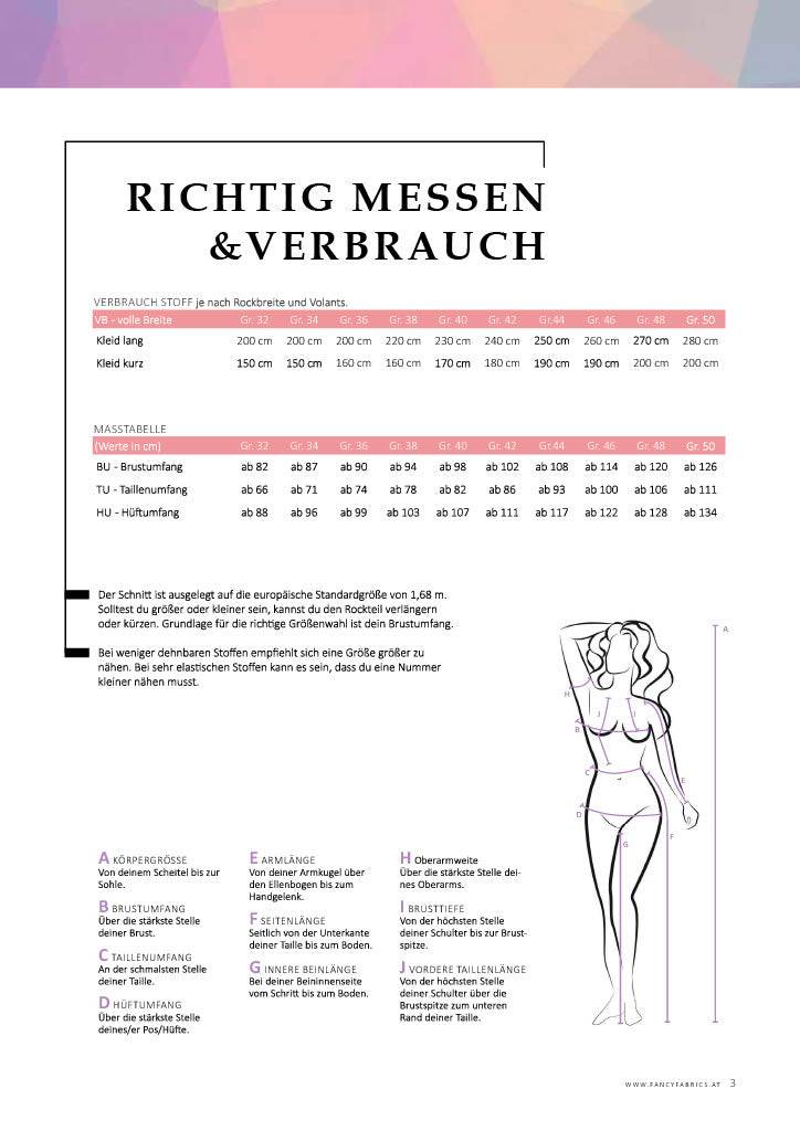 Schnittmuster und Ebook Kleid Amy Rose, Gr. 32-50 - Sewando