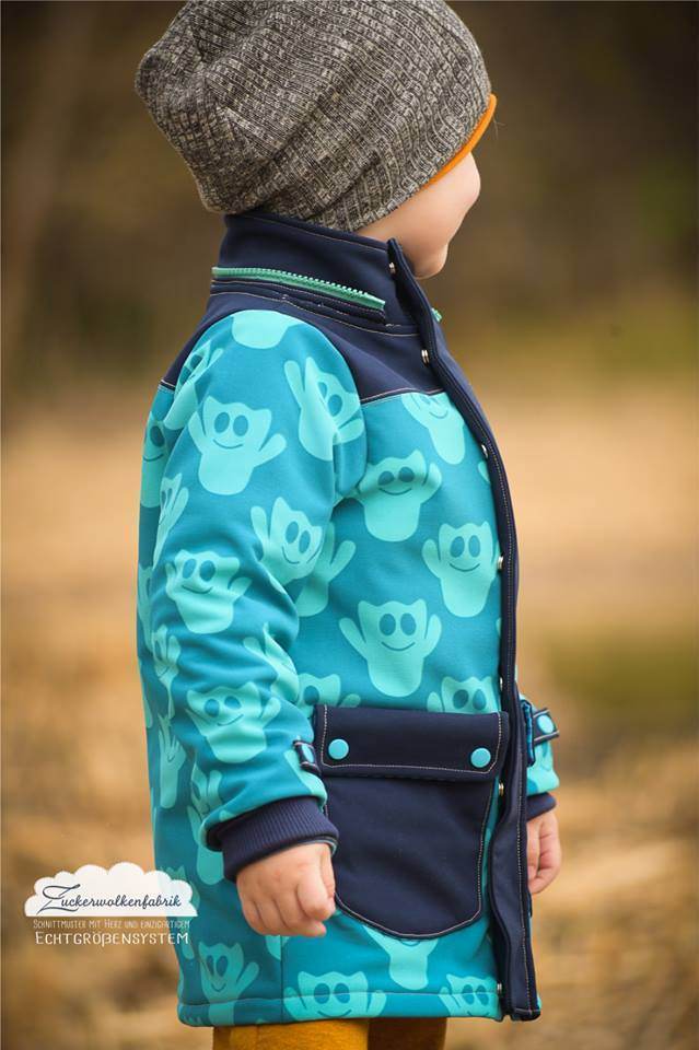 Mini Wetterheld Allwetter-Jacke, Winterjacke, Softshelljacke, Regenjacke für 69cm-104cm Körpergröße - Sewando