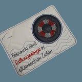 Stickdatei - Mugrug "Freunde sind wie Rettungsringe..."