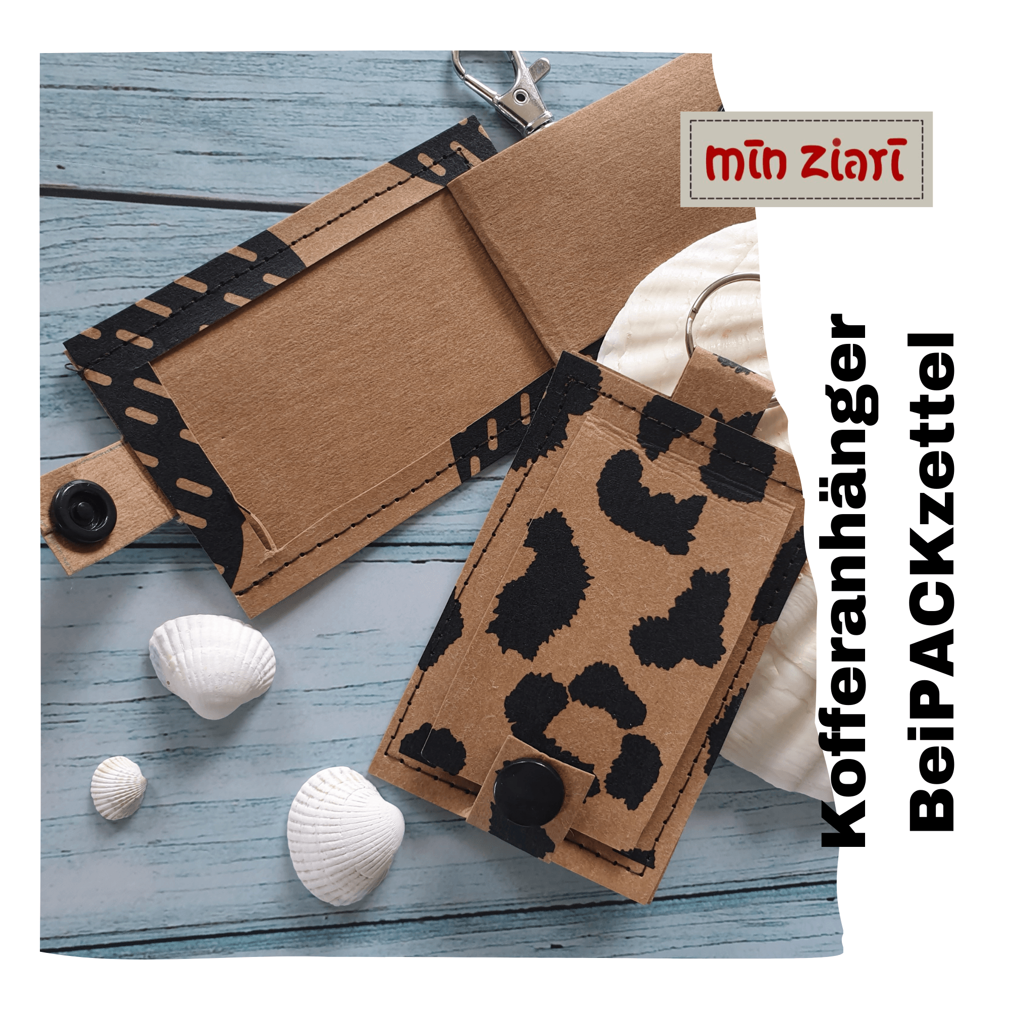 Schnittmuster und Plotterdatei Kofferanhänger BeiPACKzettel - Sewando