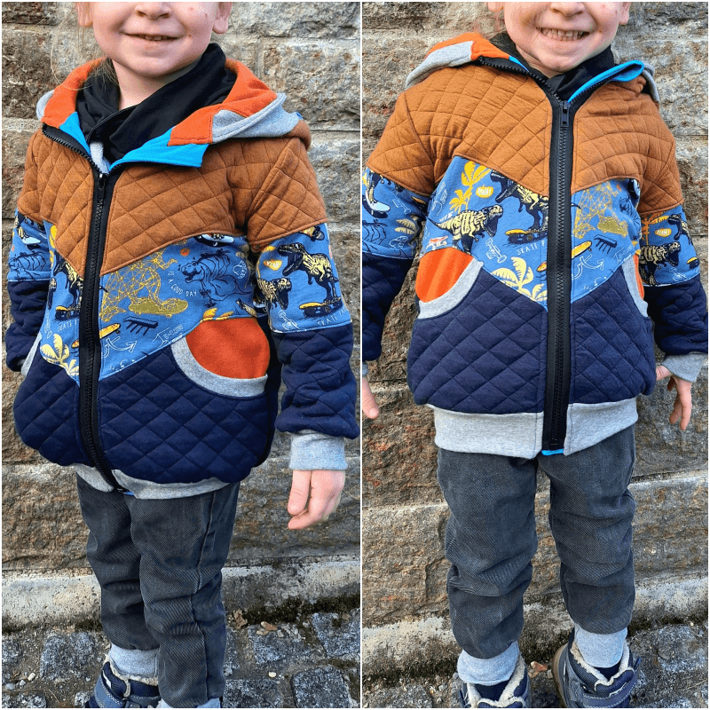 Schnittmuster Sweatjacke Benny Gr. 86 bis 152 - Sewando