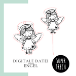 Laserdatei - Weihnachtsengel Anhänger und Blumenstecker - Sewando